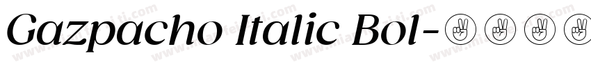 Gazpacho Italic Bol字体转换